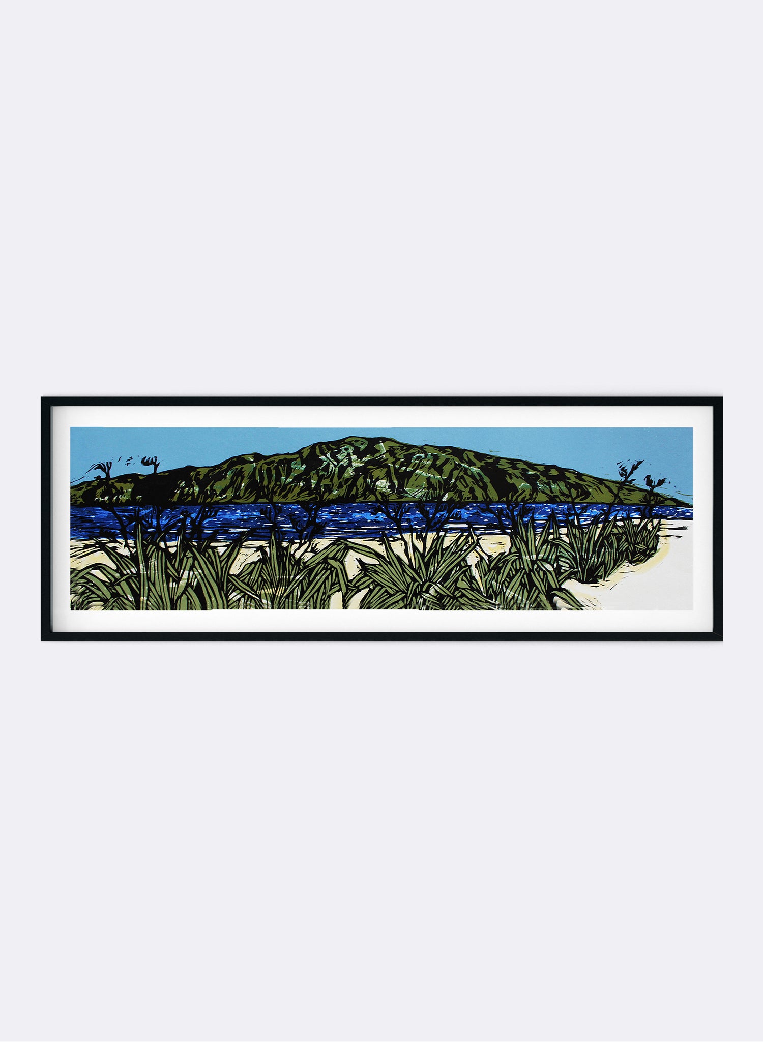 Kapiti Island - Woodblock Print