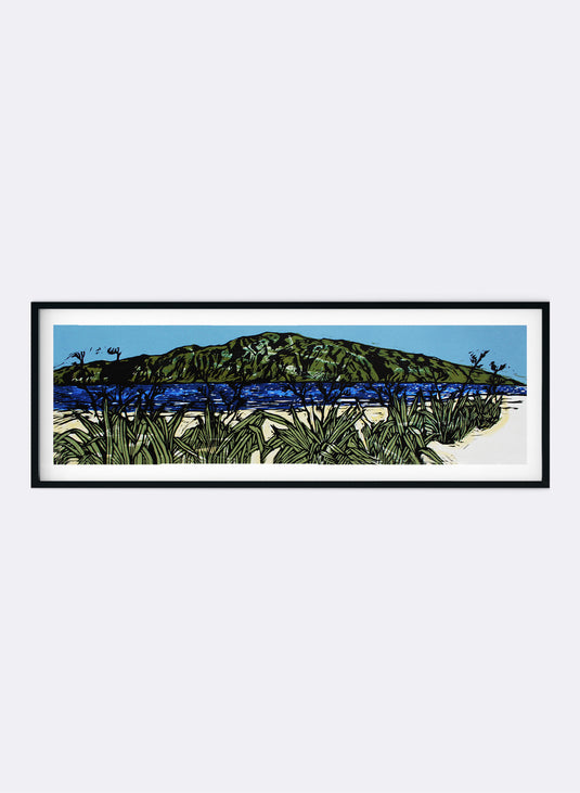 Kapiti Island Woodblock Print The Poi Room Ltd