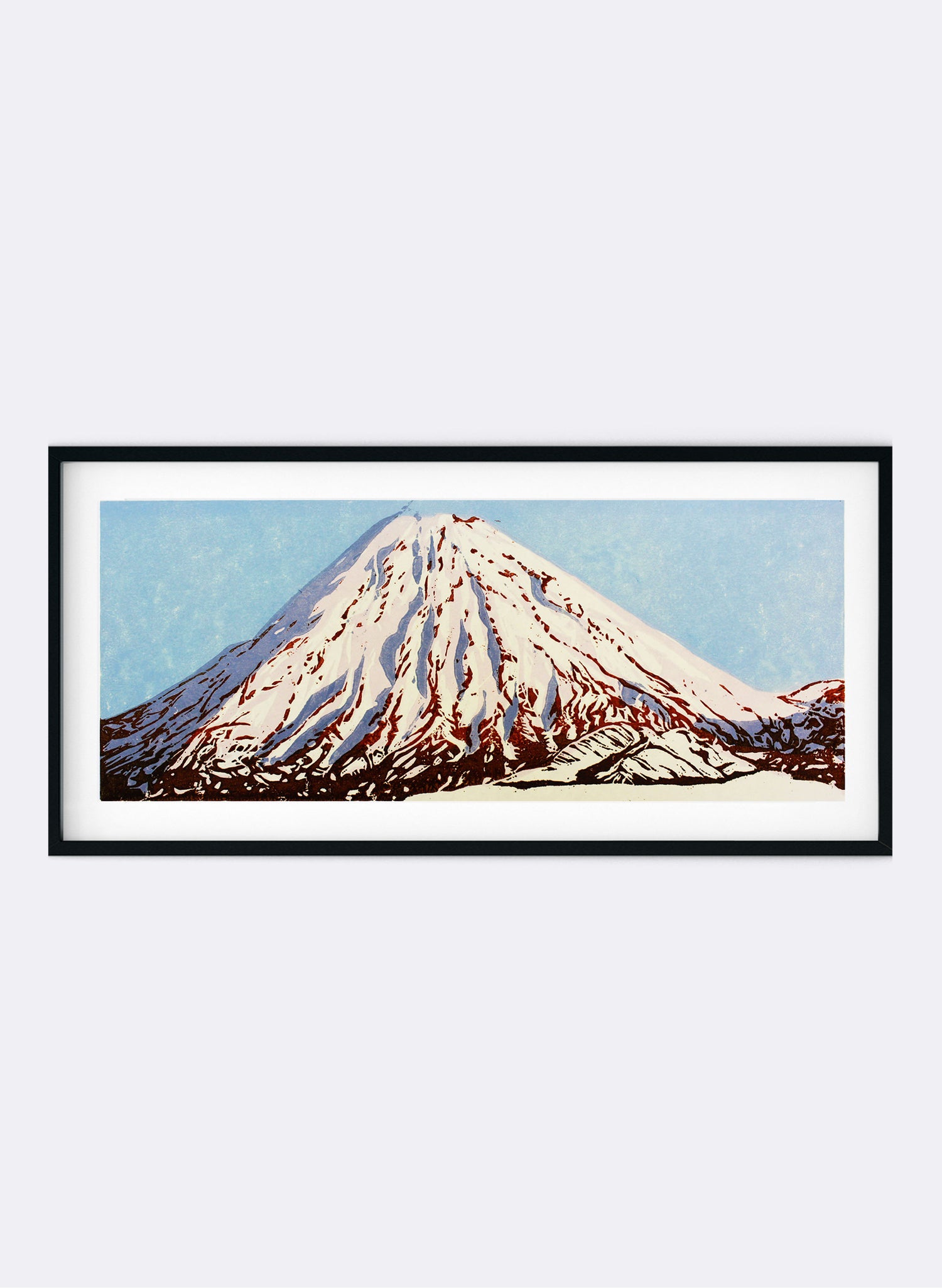 Mount Ngauruhoe - Woodblock Print