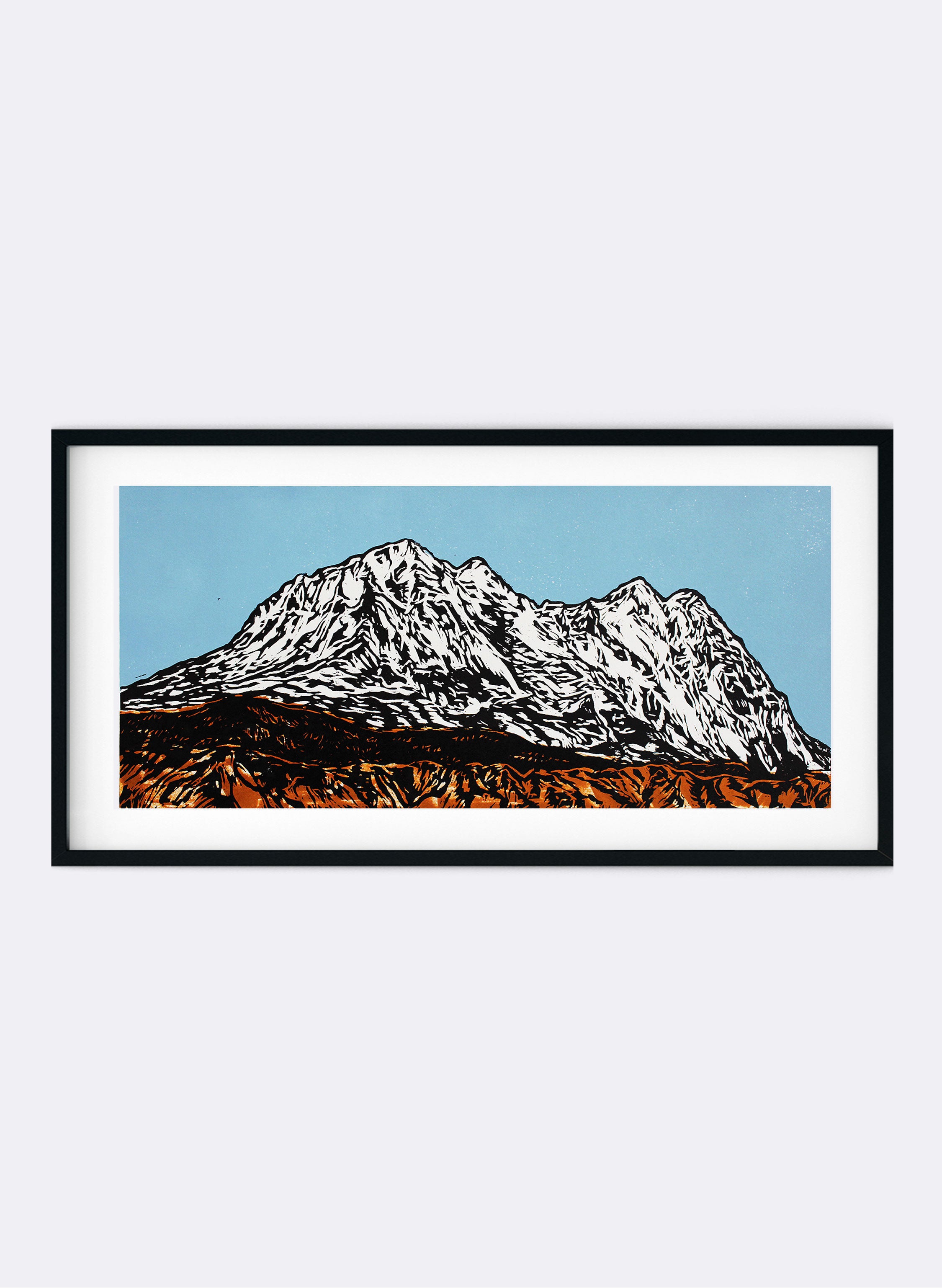 Mount Hikurangi II - Woodblock Print