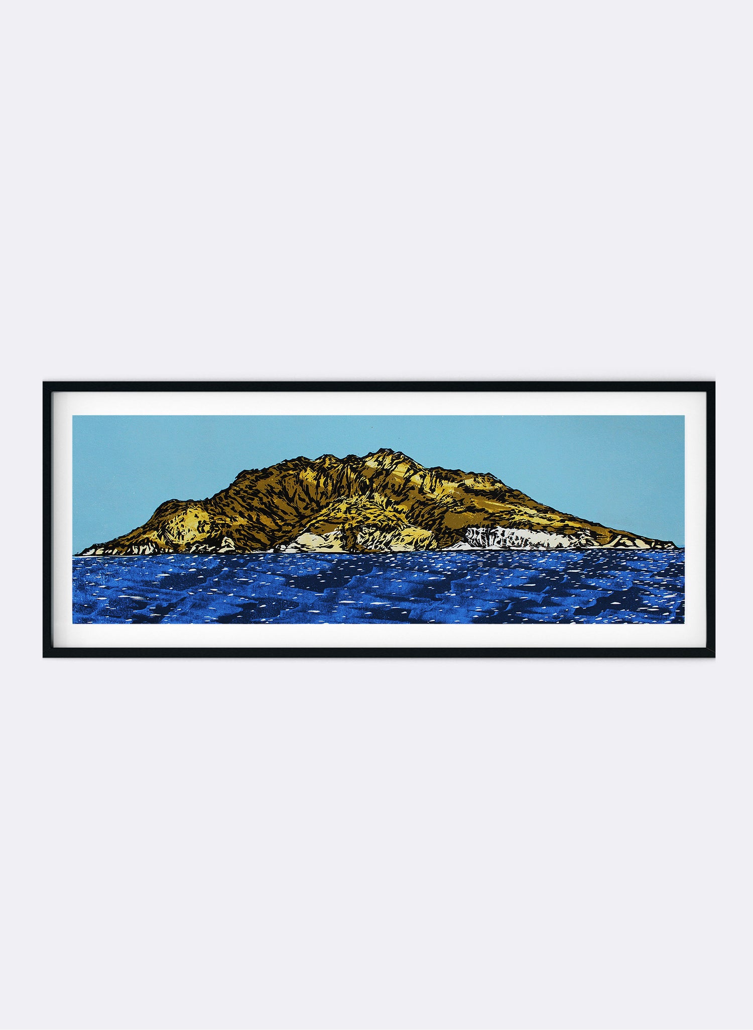 Little Barrier Island - Woodblock Print