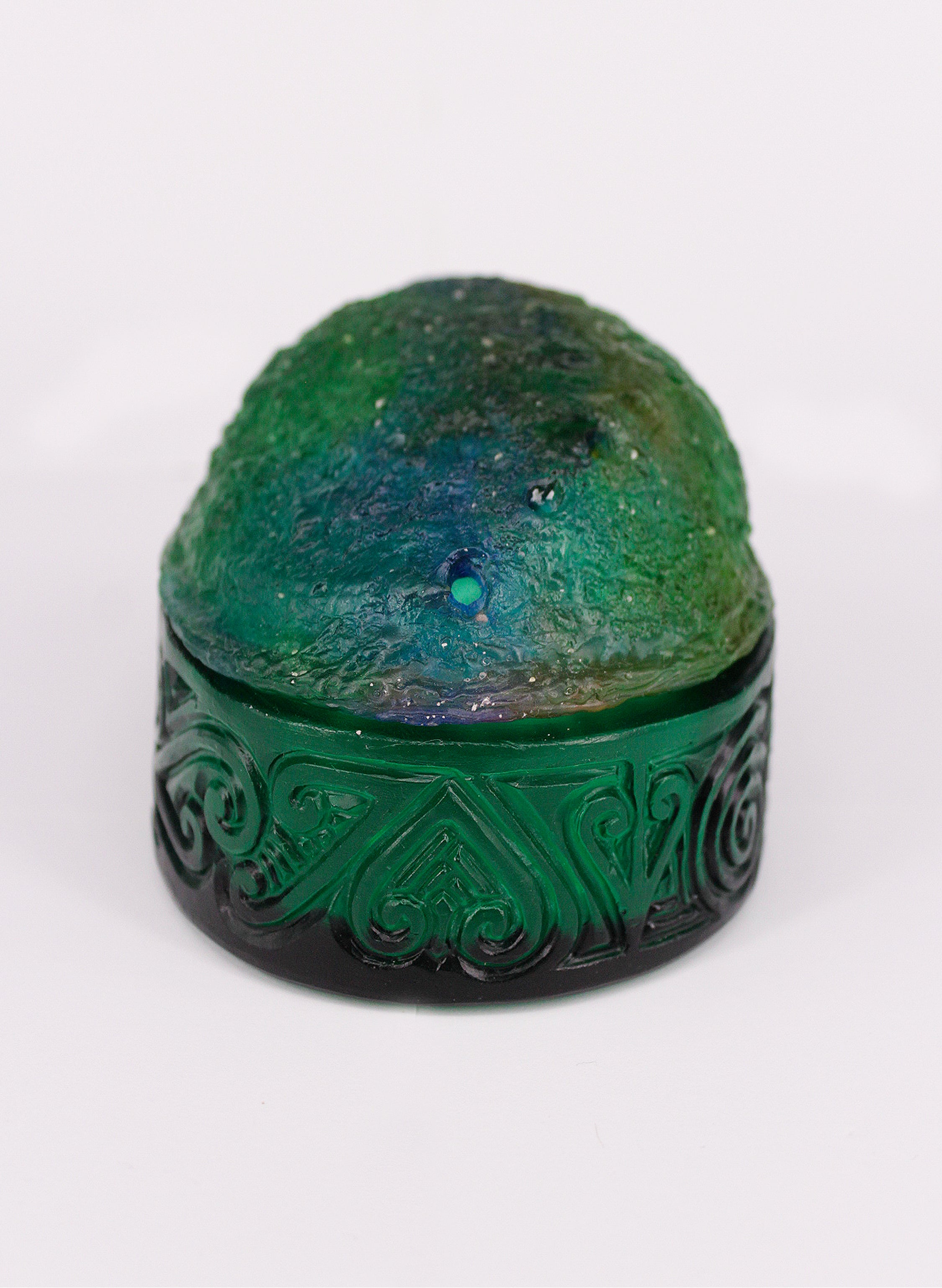 Paua Shell Box - Dark Green