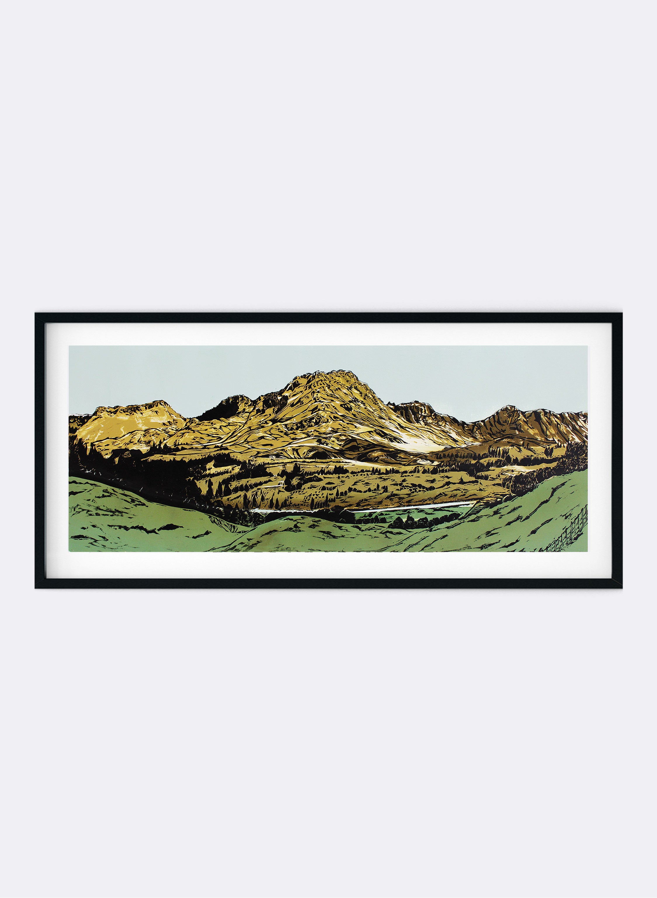 Craggy Range - Woodblock Print