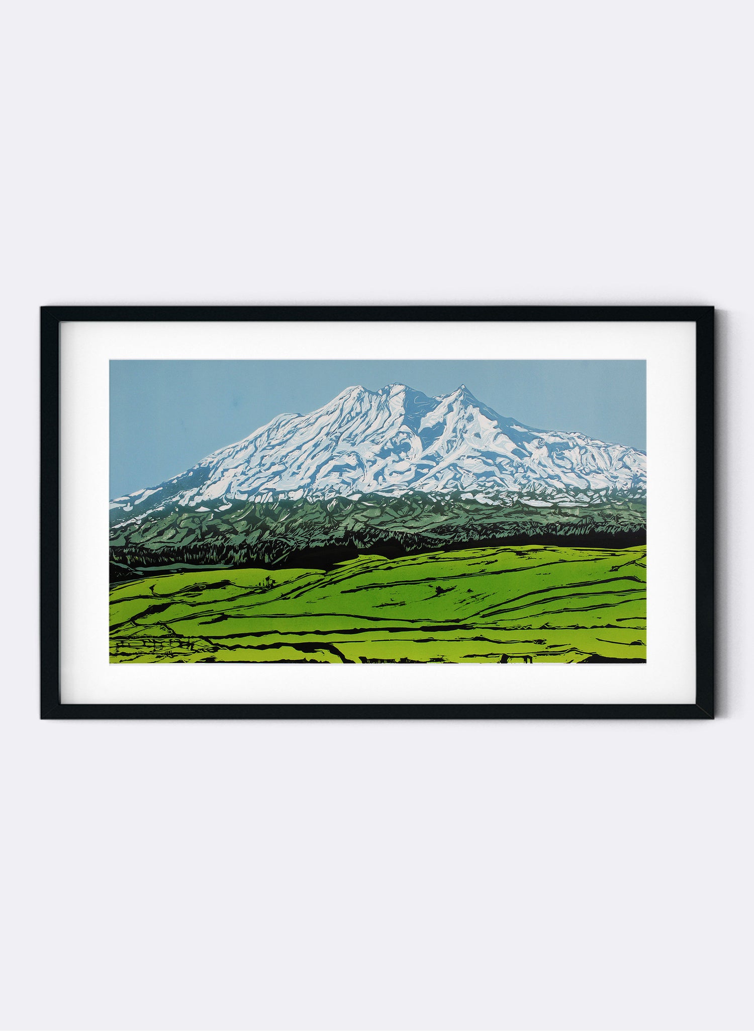 Mount Ruapehu | Large - Woodblock Print