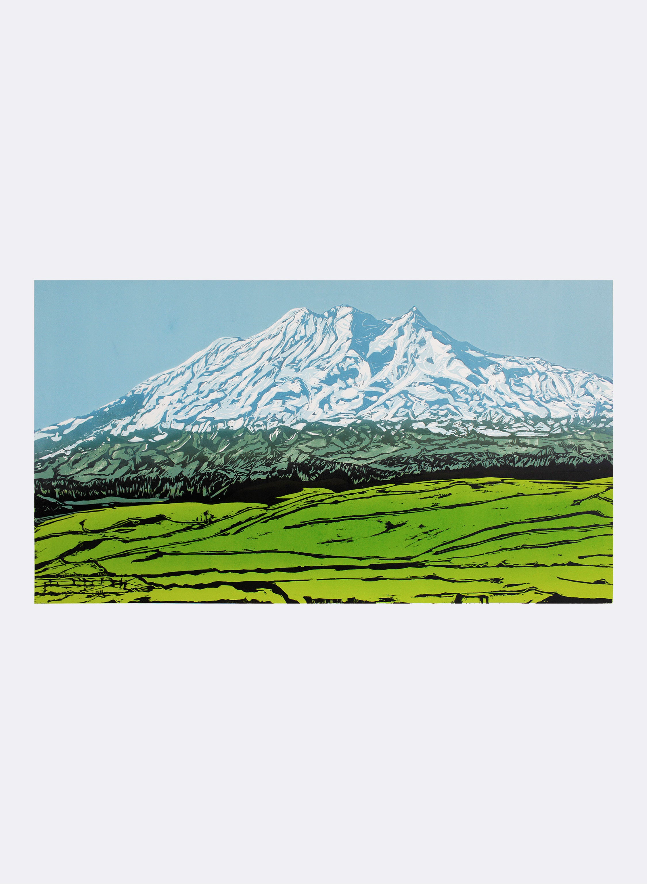 Mount Ruapehu | Large - Woodblock Print