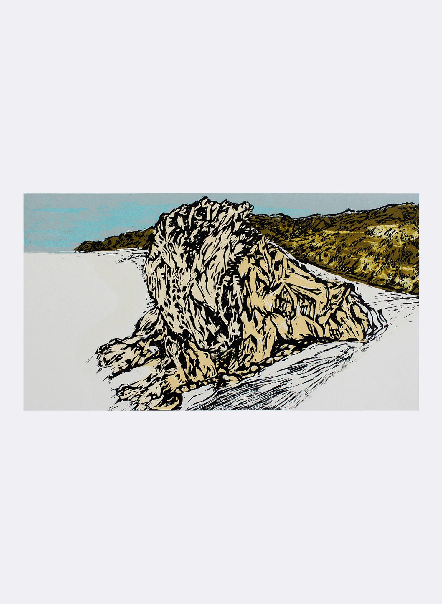 Lion Rock | Piha - Woodblock Print