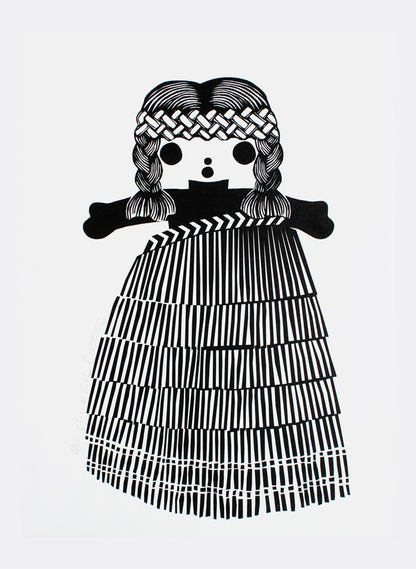 Mini Classic Girl | Black - Screen Print