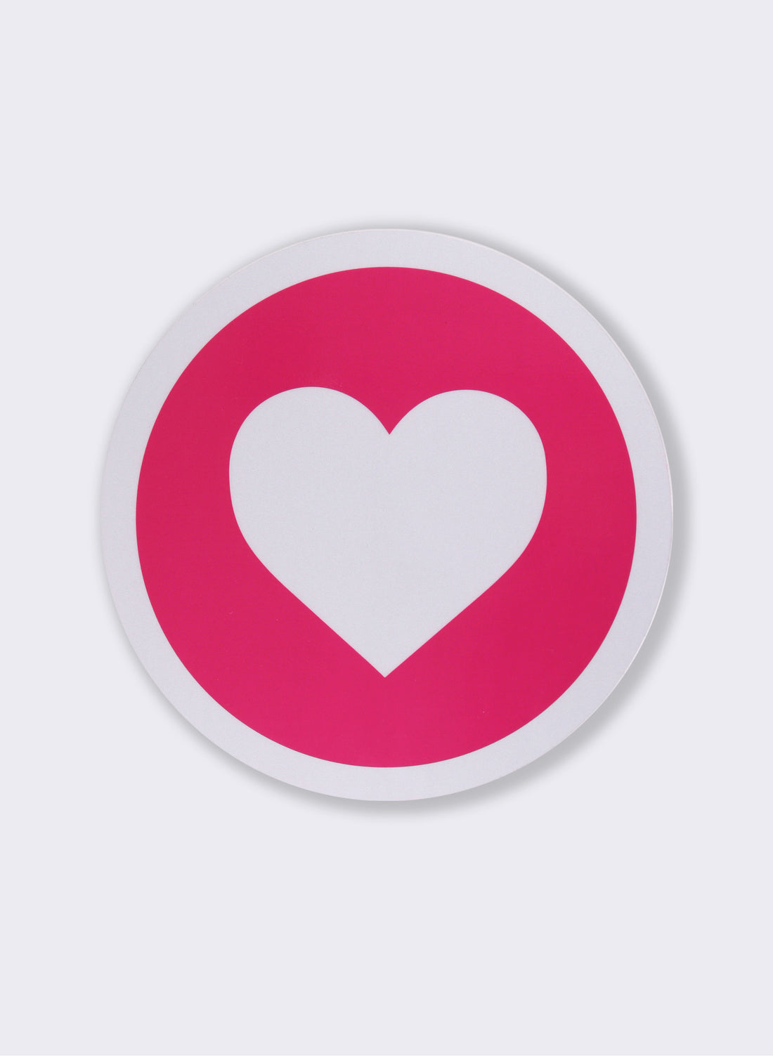 Round Heart - Dark Pink Sign