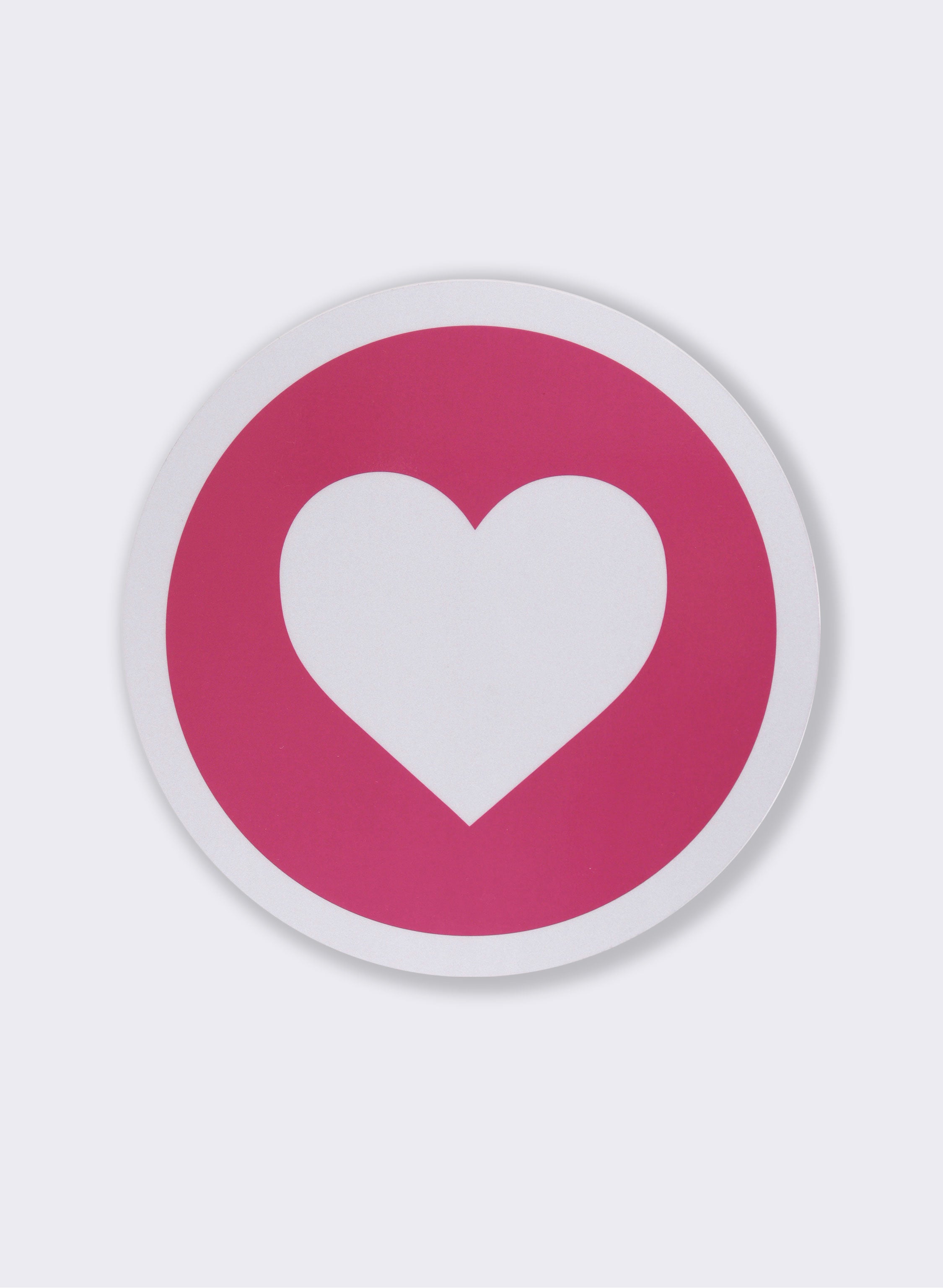 Round Heart - Medium Pink Sign