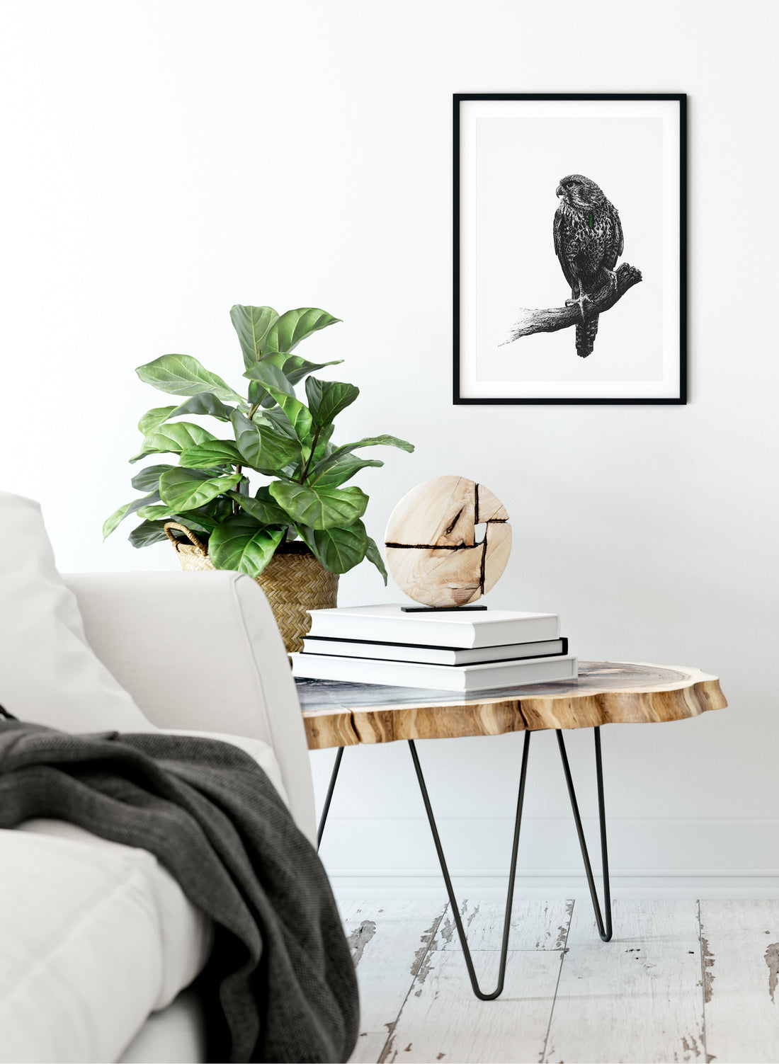 Falcon w/ Pounamu - Giclée Print