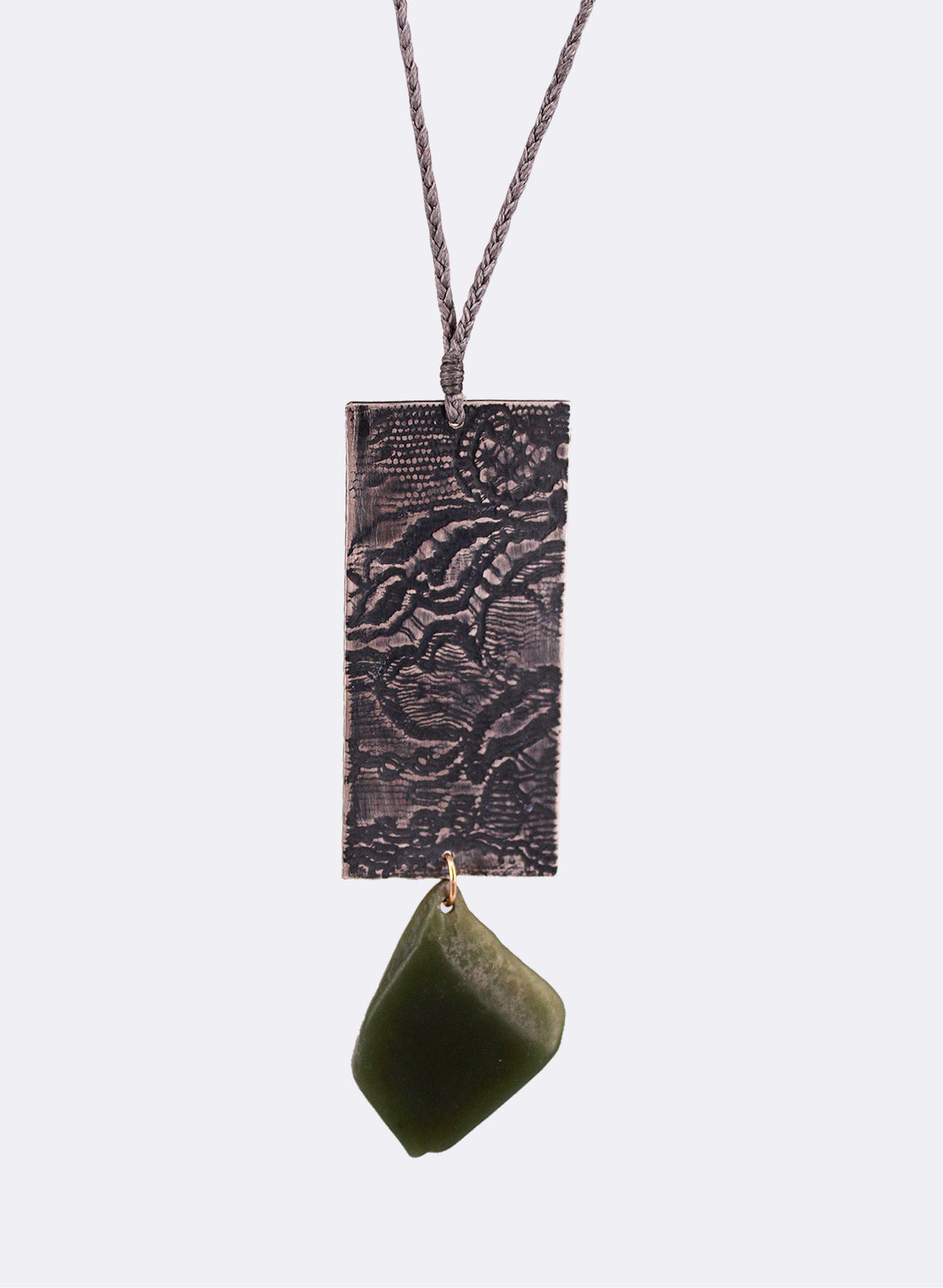 Vintage Lace &amp; Pounamu Pendant