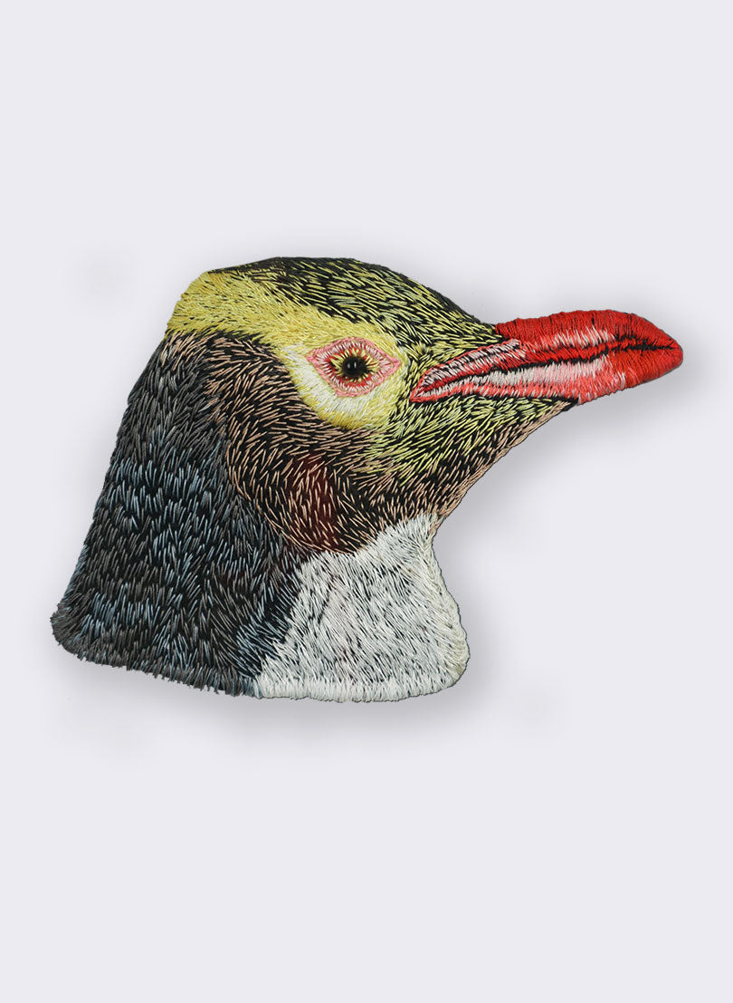 Yellow Eyed Penguin 3D Embroidery