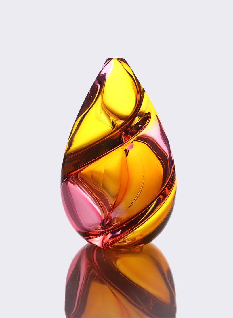 Harlequin Spiral - Gold &amp; Mauve Pink