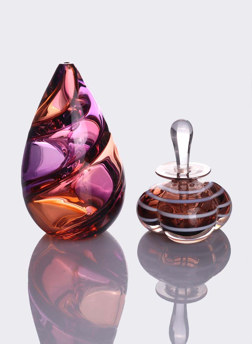 Curved Perfume Bottle - Brown