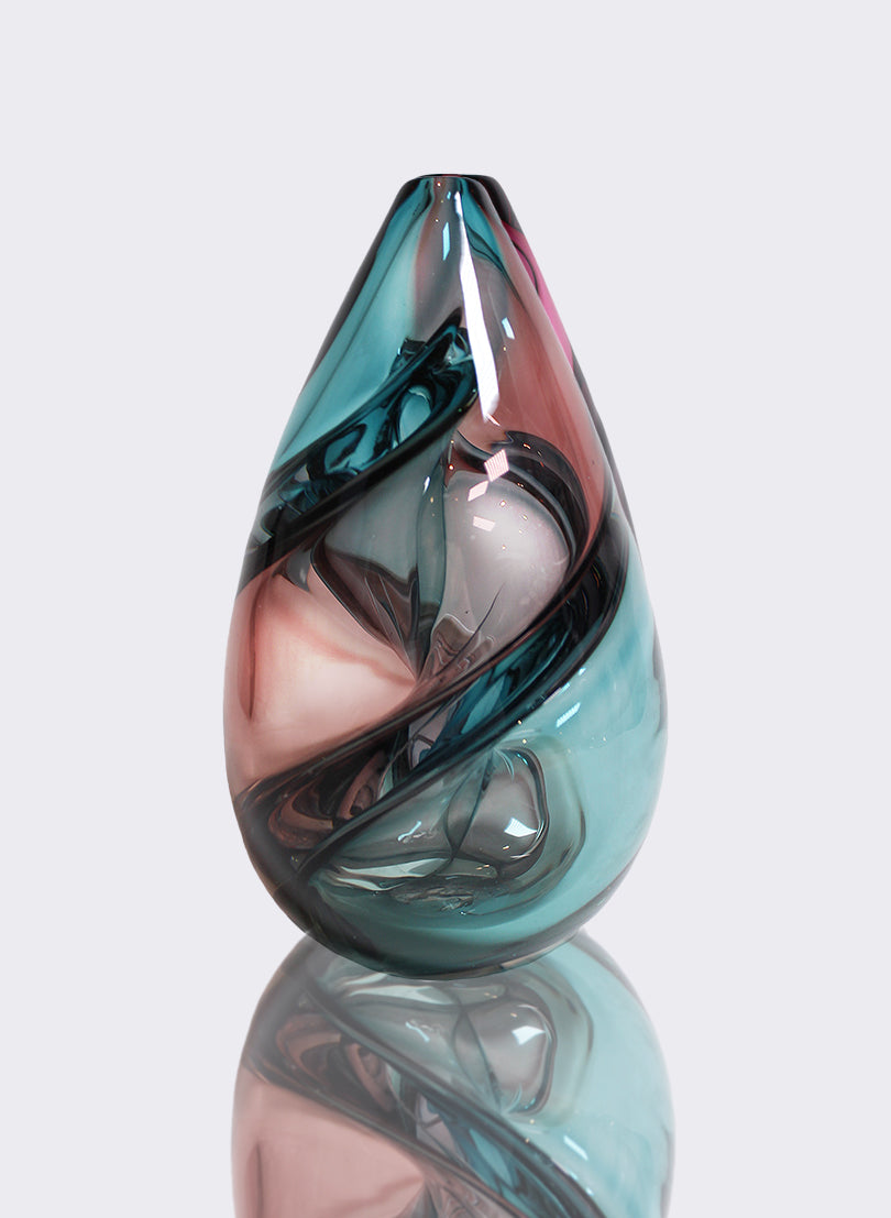 Harlequin Spiral - Jade &amp; Gold Ruby