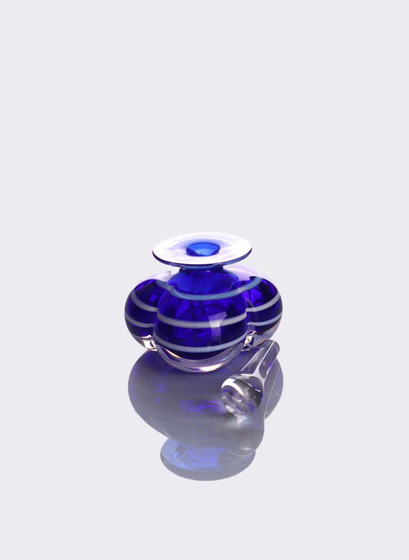 Curved Perfume Bottle - Blue