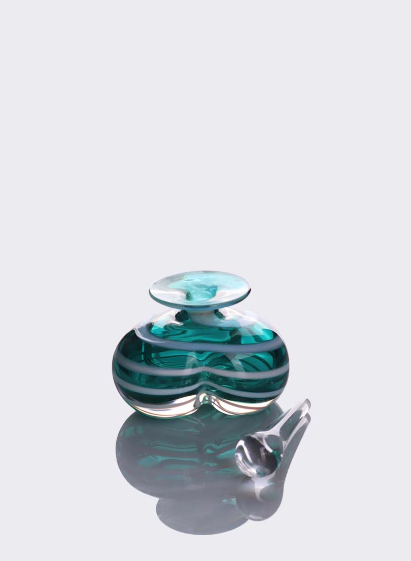 Curved Perfume Bottle - Green