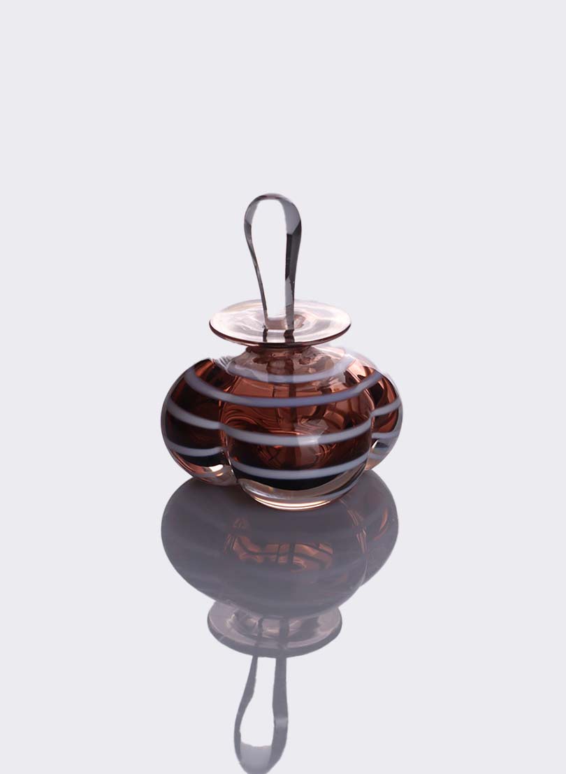 Curved Perfume Bottle - Brown