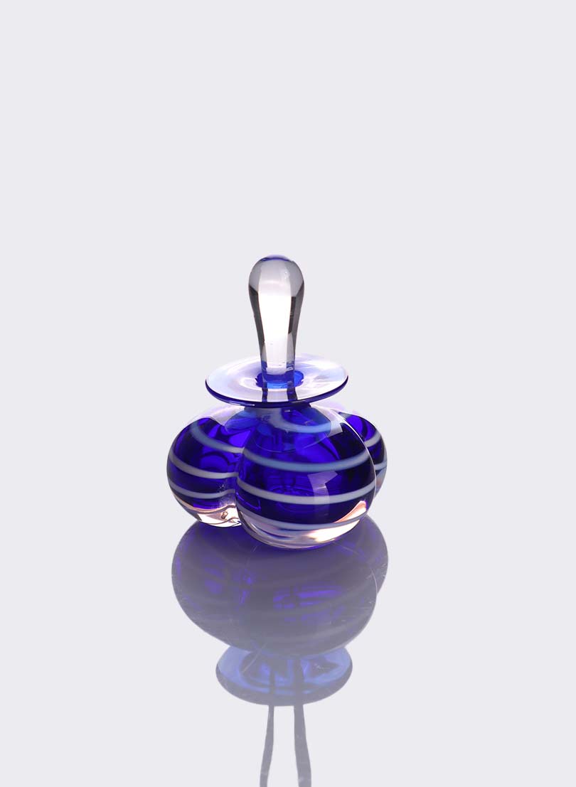 Curved Perfume Bottle - Blue