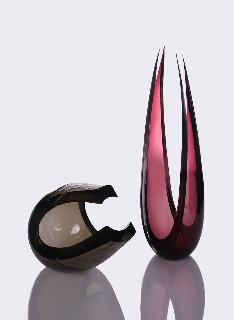 Violet Blue Offering Sculpture