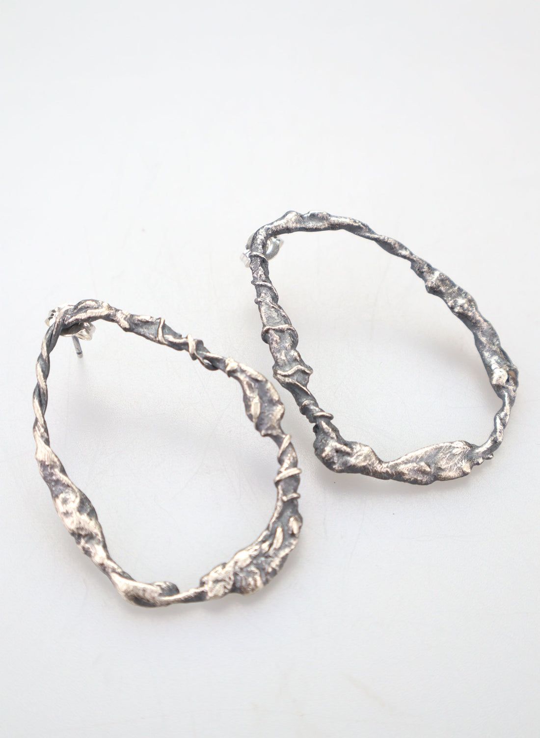 Melt Earring - Oxidised Small