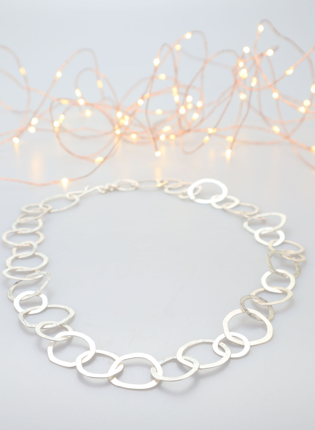 Round Link Small Necklace - Sterling Silver