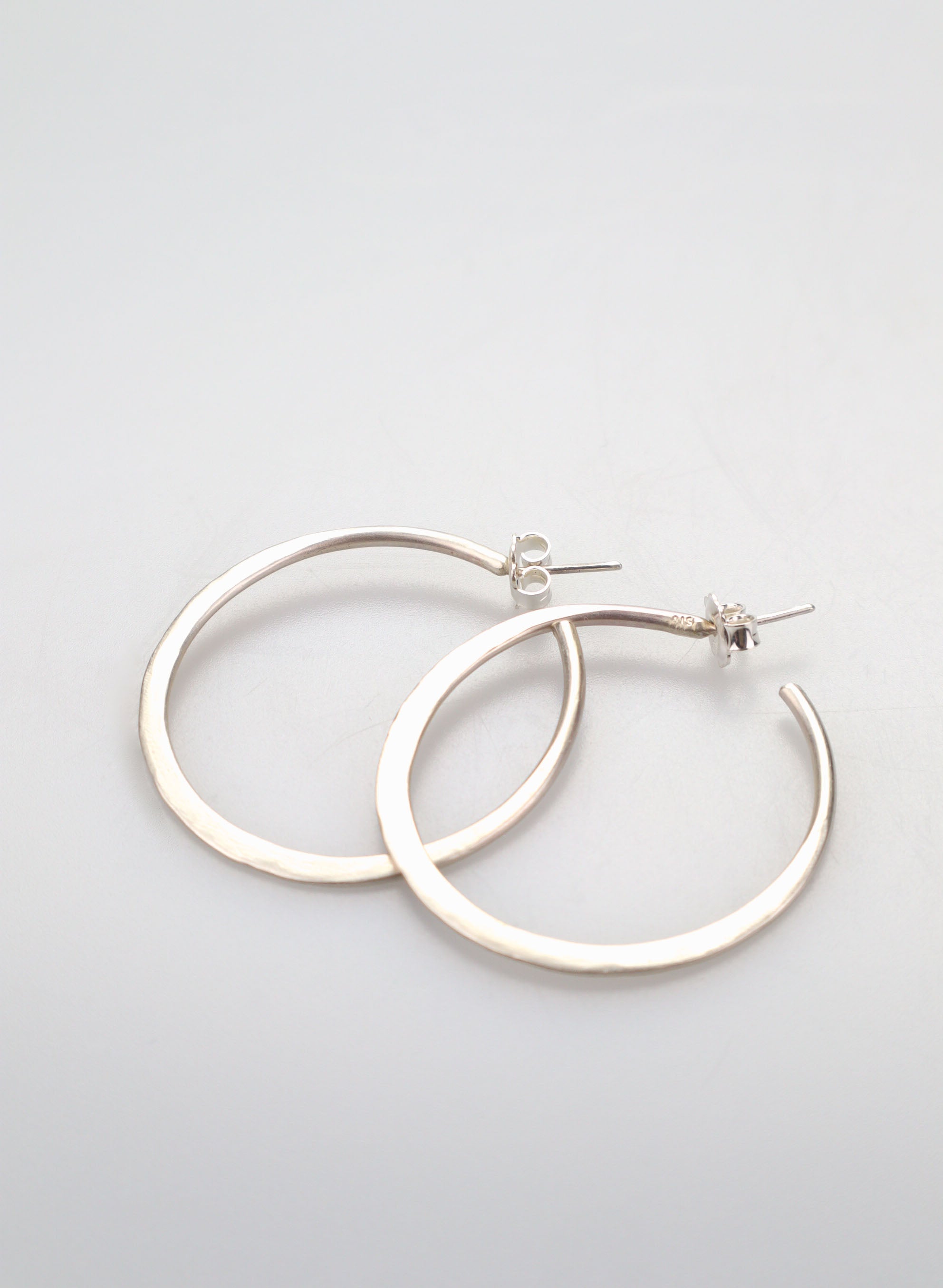 Lunar Hoops Stud Earrings - Large