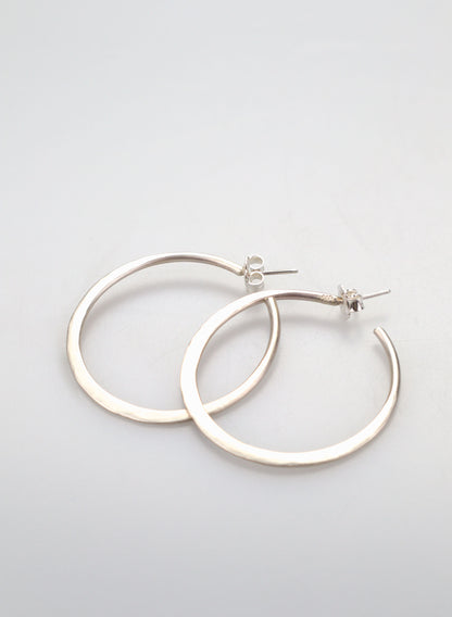 Lunar Hoops Stud Earrings - Large