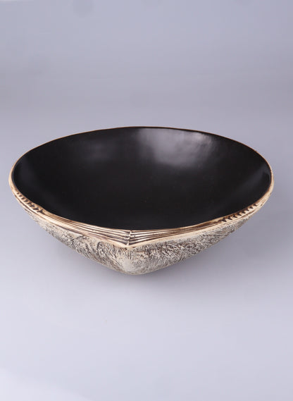 Shell Salad Bowl Black