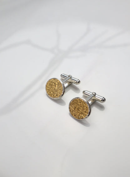 Round Texture Cufflinks