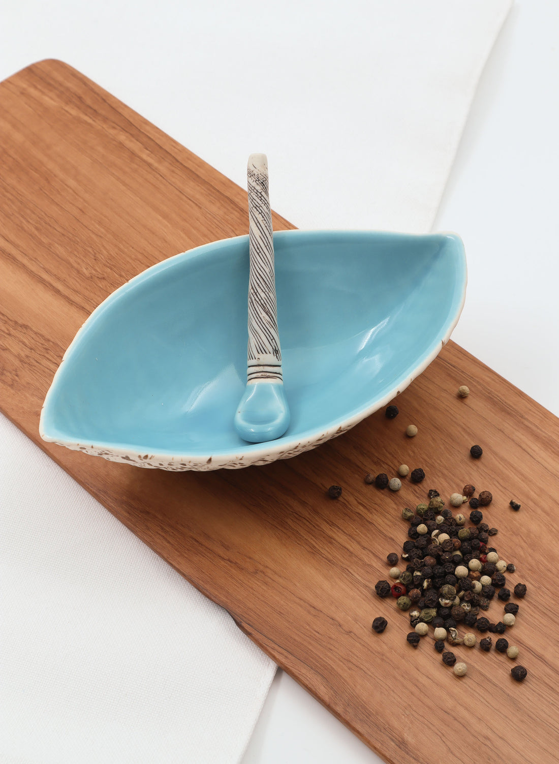 Small Pod Bowl &amp; Spoon - Aqua