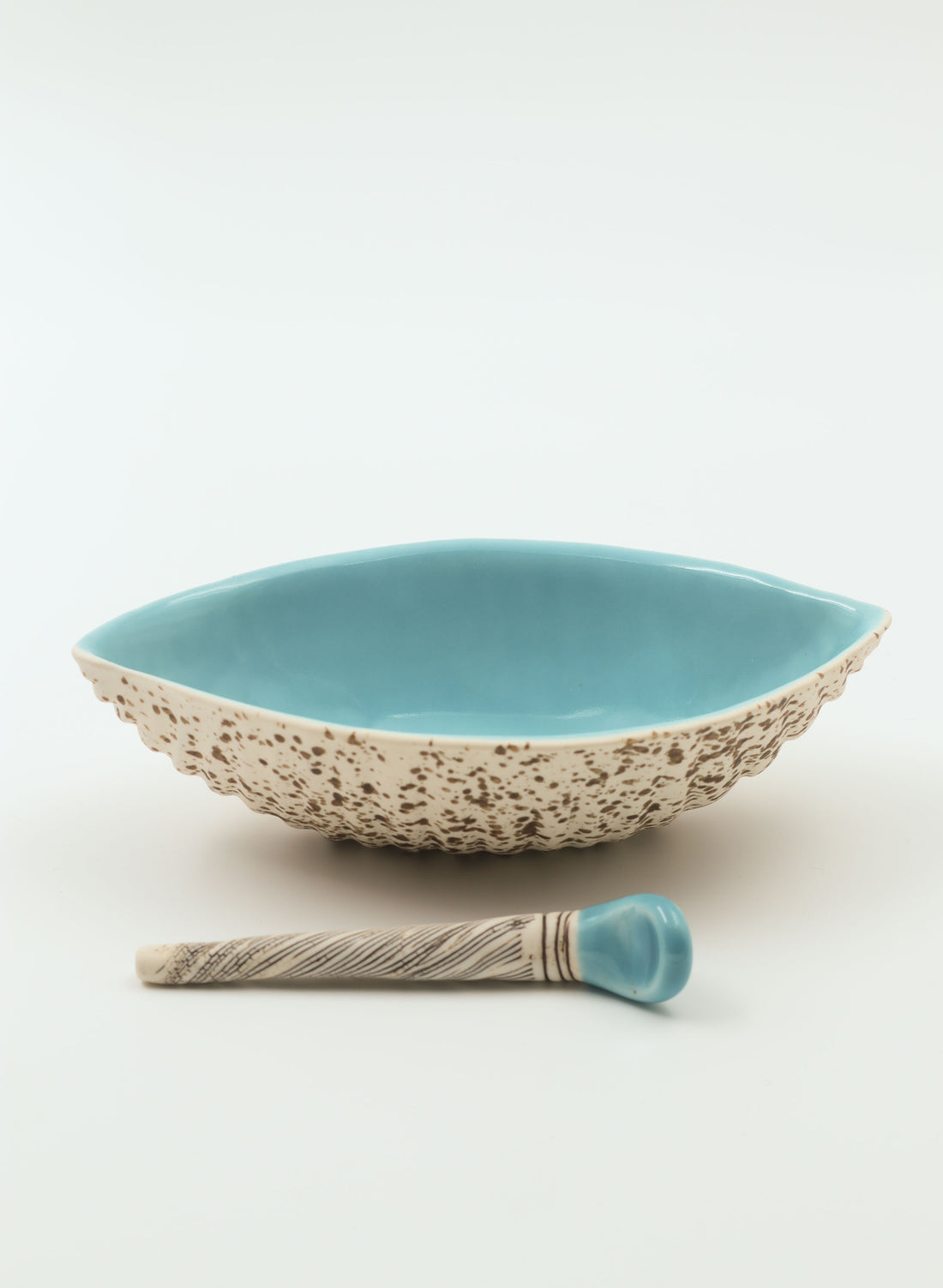 Small Pod Bowl &amp; Spoon - Aqua