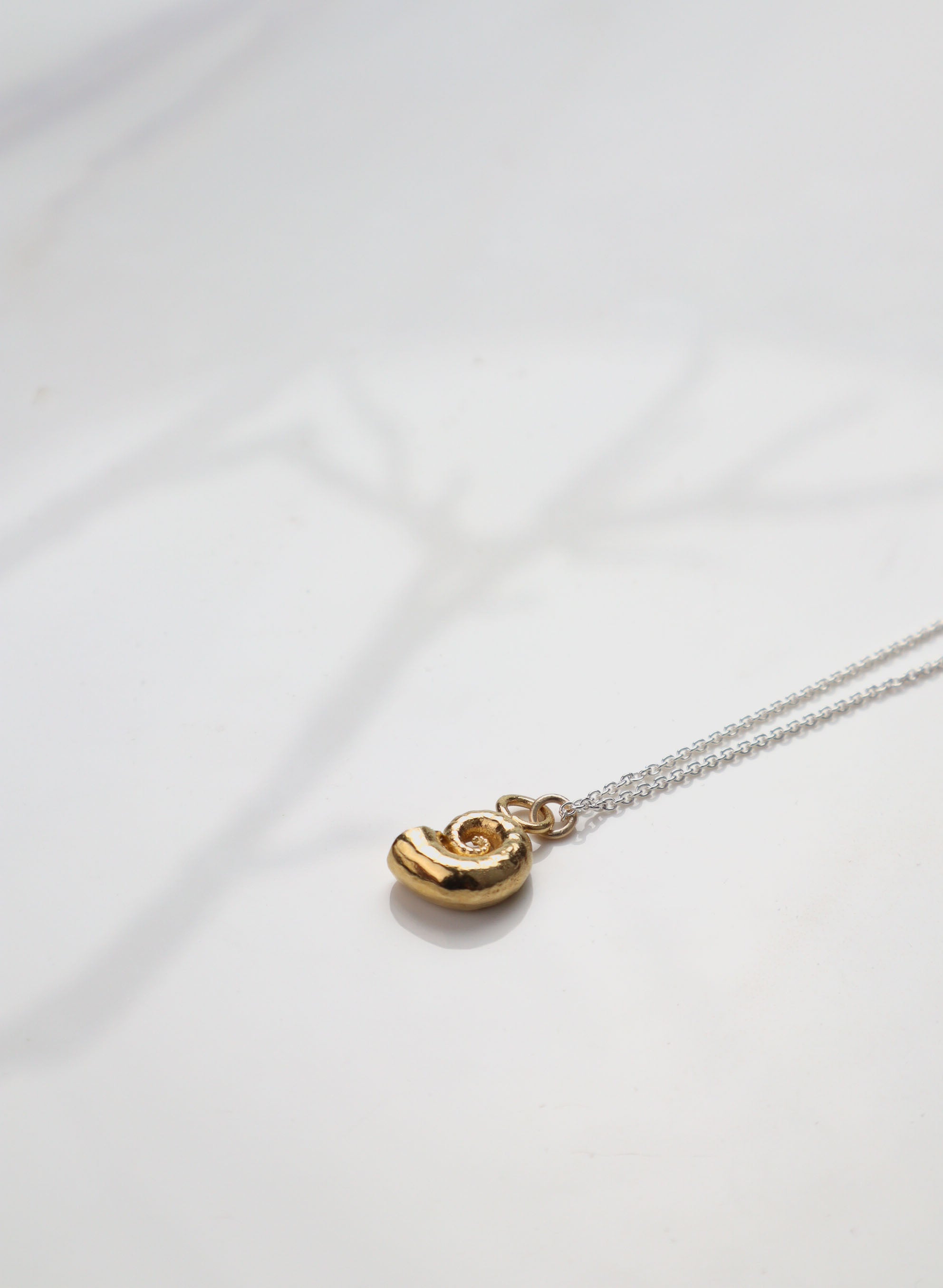 Spiral Shell Necklace - Gold and Silver