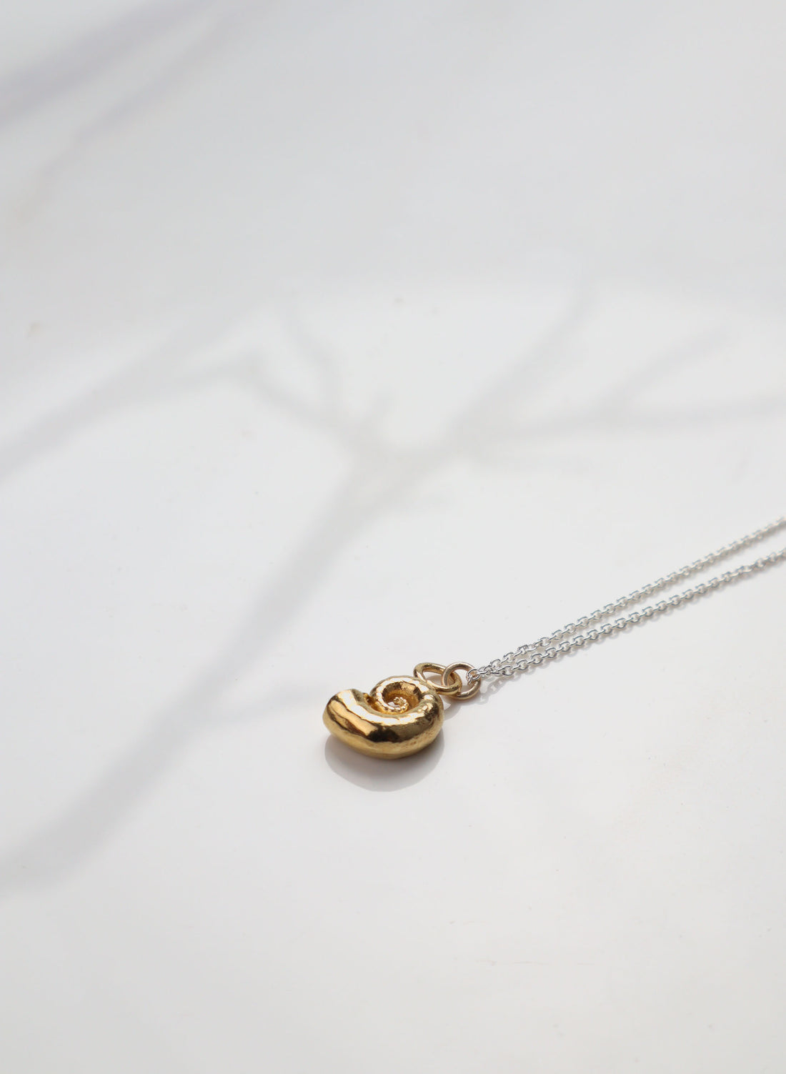 Spiral Shell Necklace - Gold and Silver