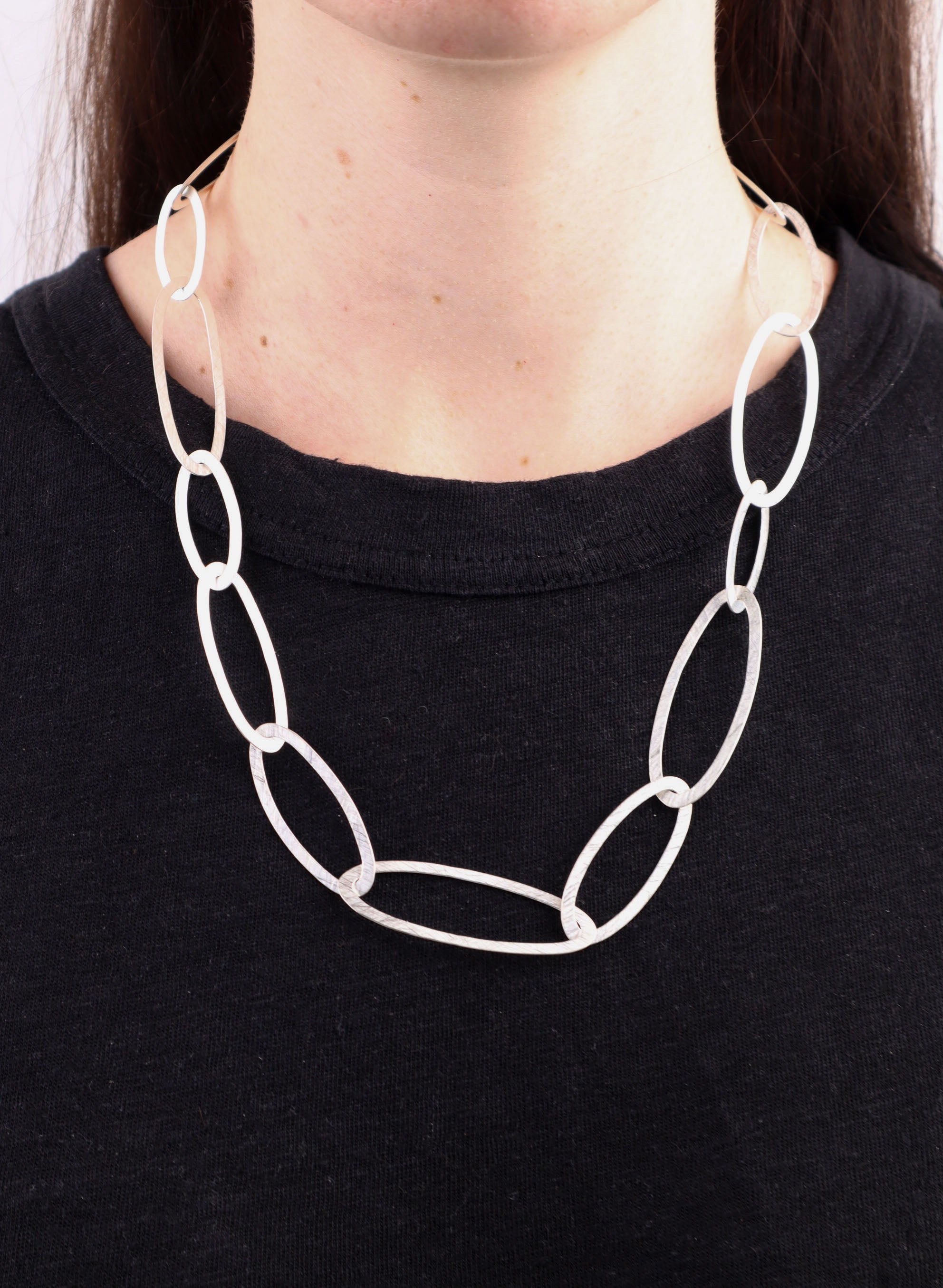 Oval Link Necklace - Sterling Silver