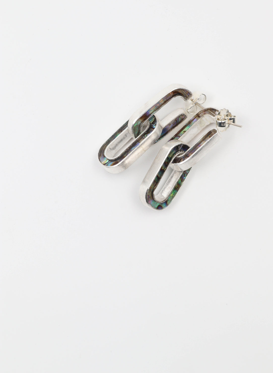 Paua Drama Small Chain Earrings