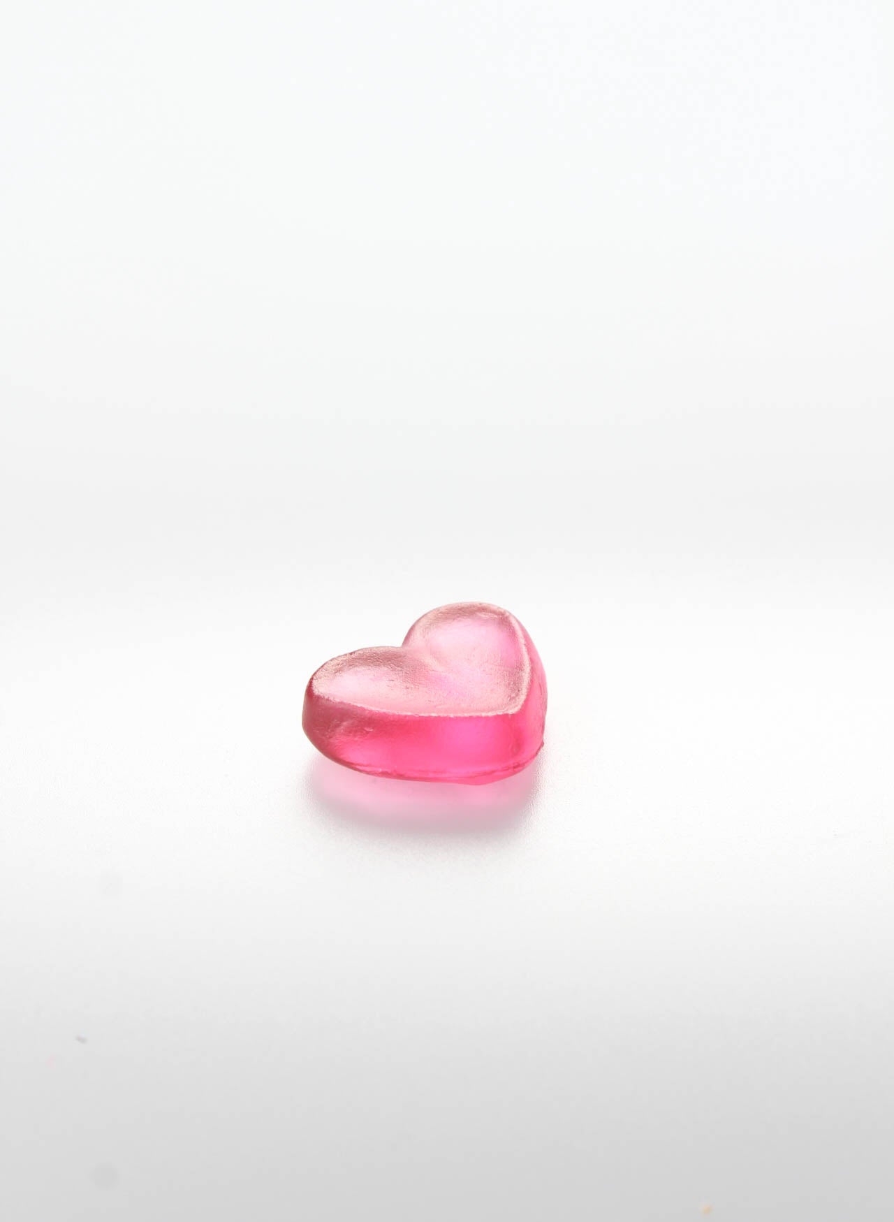 Small Cast Glass Heart Lolly