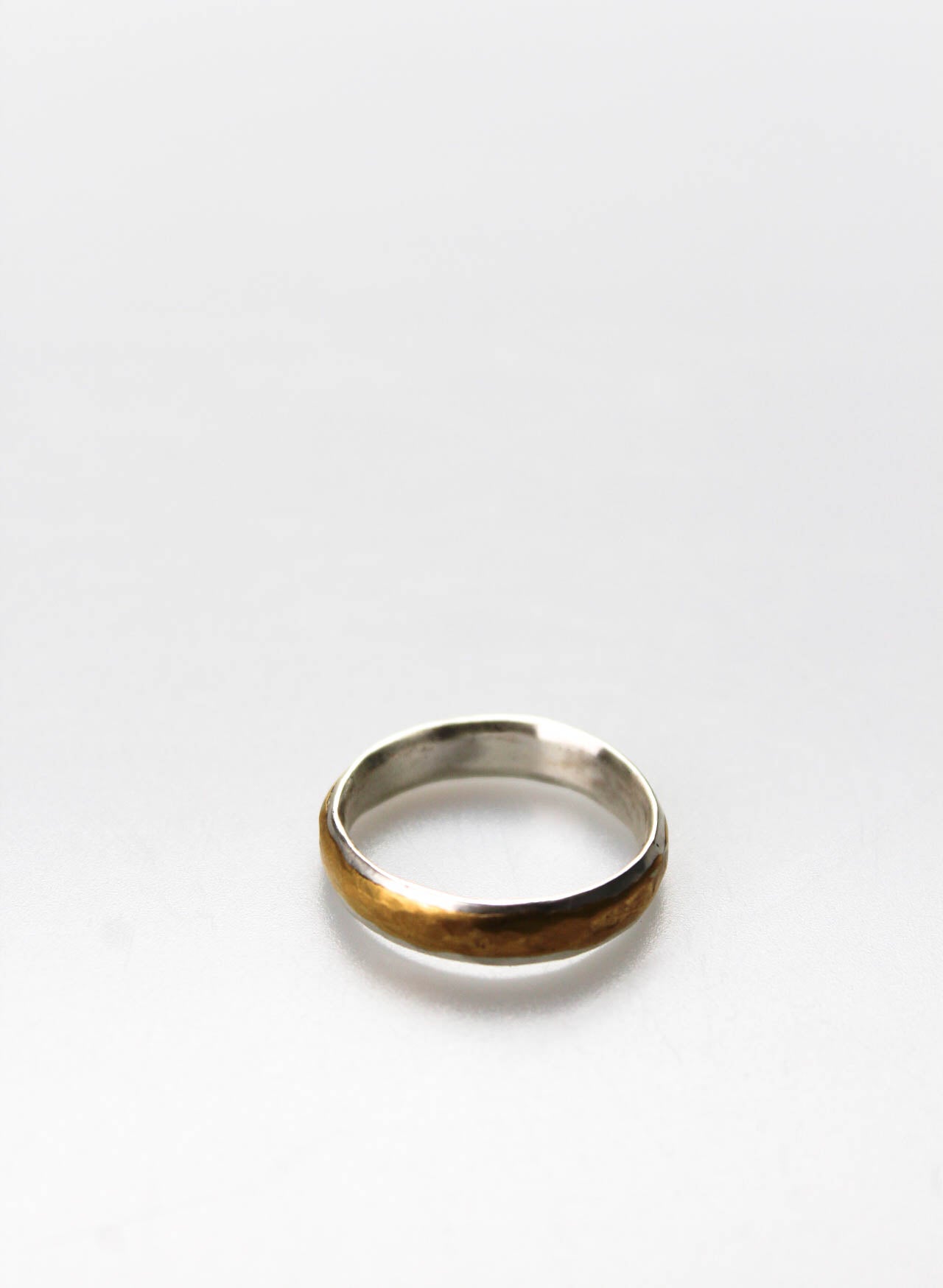 Soft Curve Ring - Silver + 24ct Gold