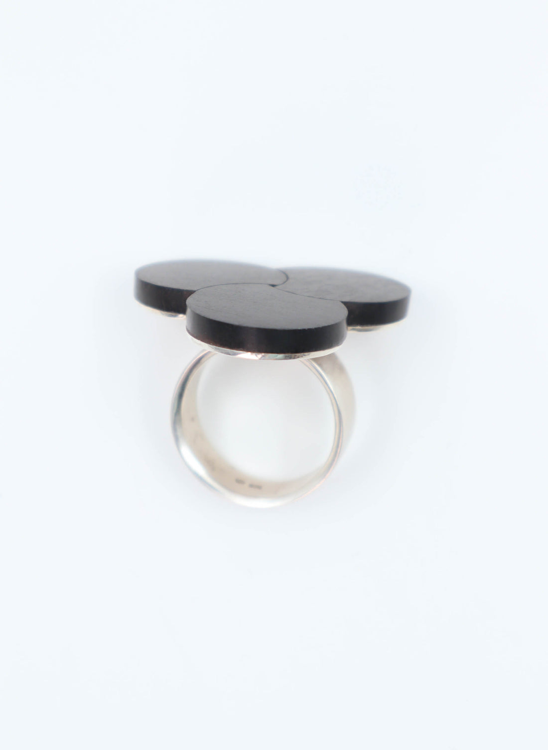 Trio Ring - Sterling Silver &amp; Basalt