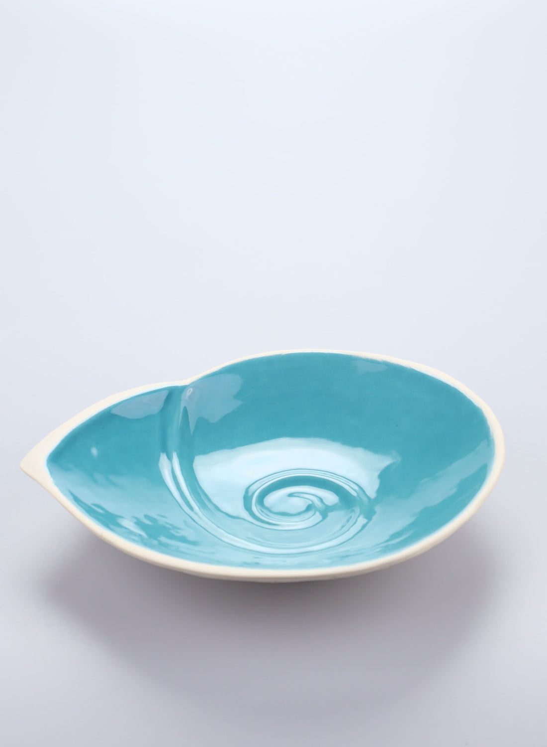 Medium Nautilus Plate - Aqua
