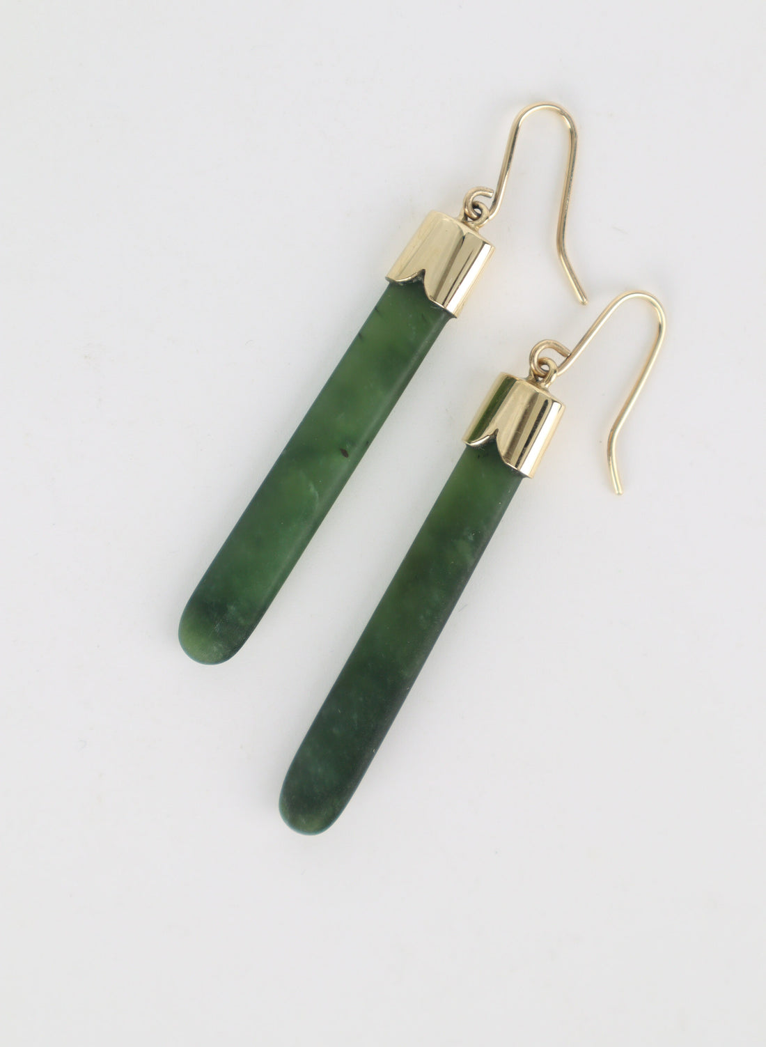 Capped Pounamu Drop Earrings