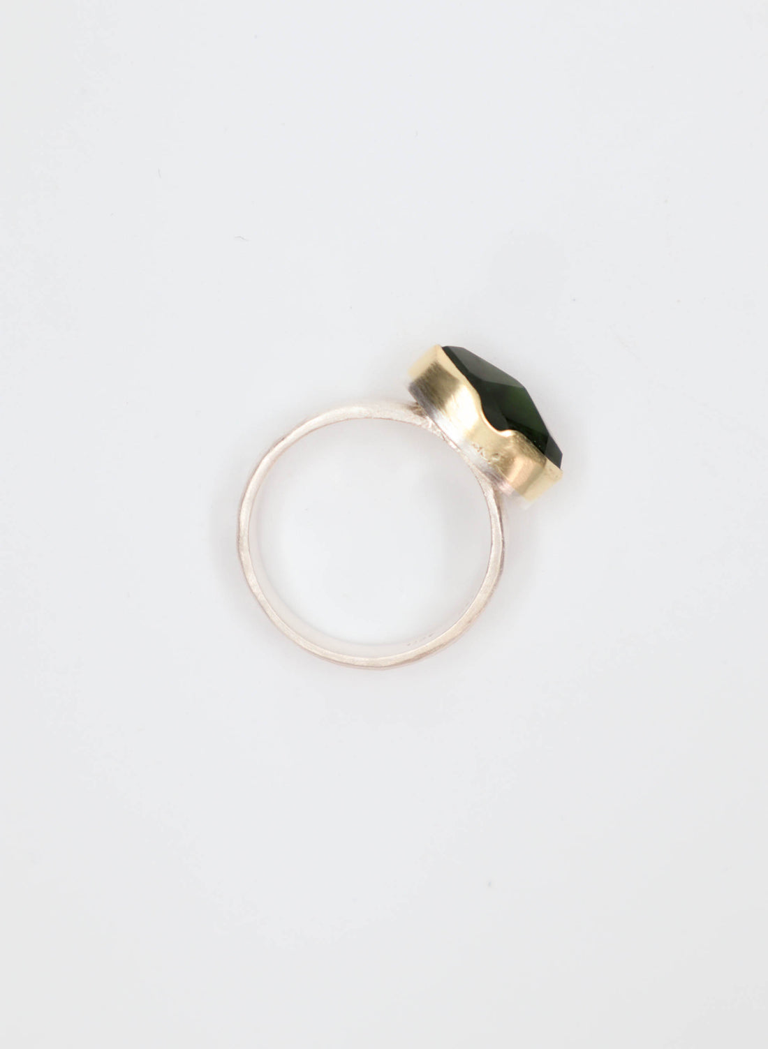 Dual Silver, Gold and Pounamu Ring