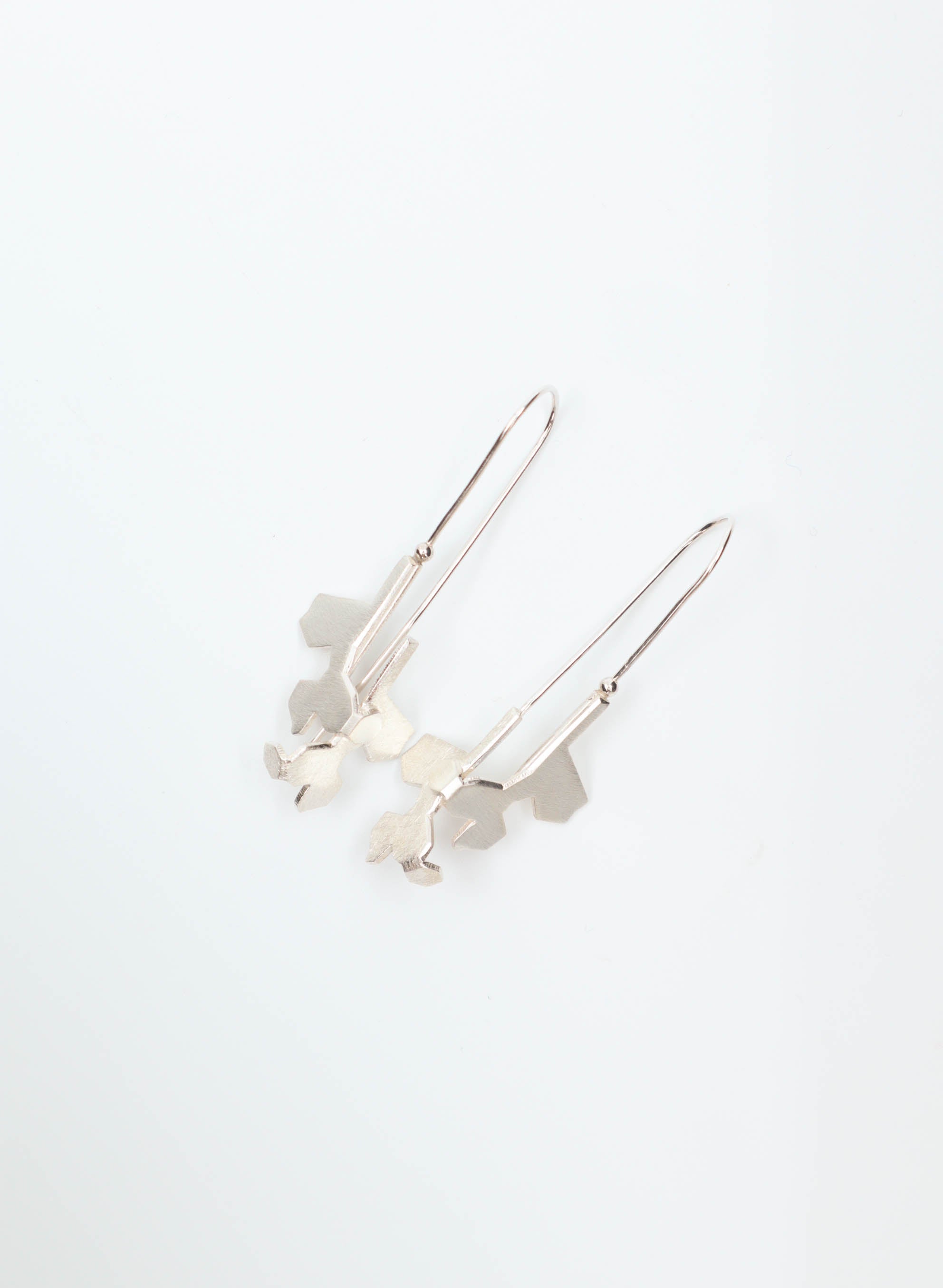 Up Down Double Leaf Structure Stud Earrings