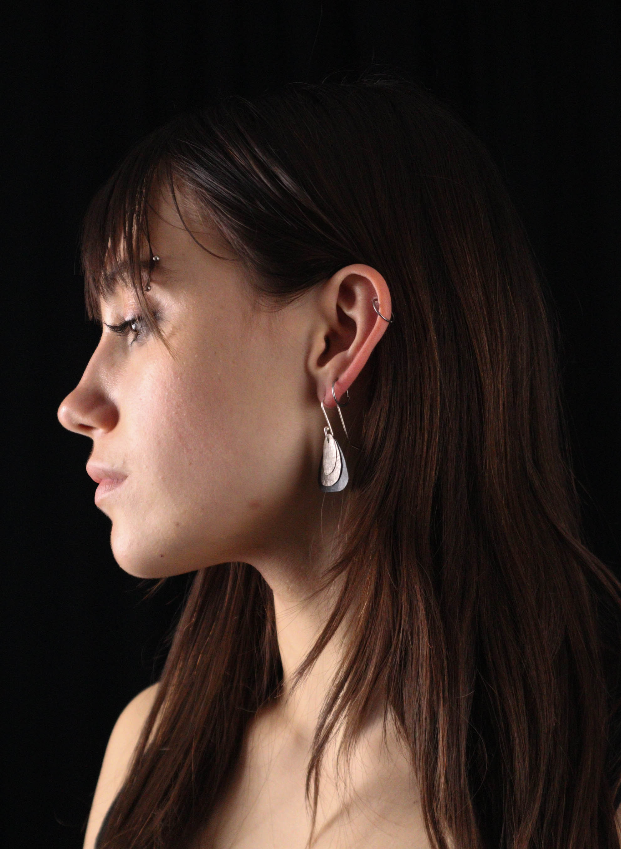Tri hotsell colour earrings