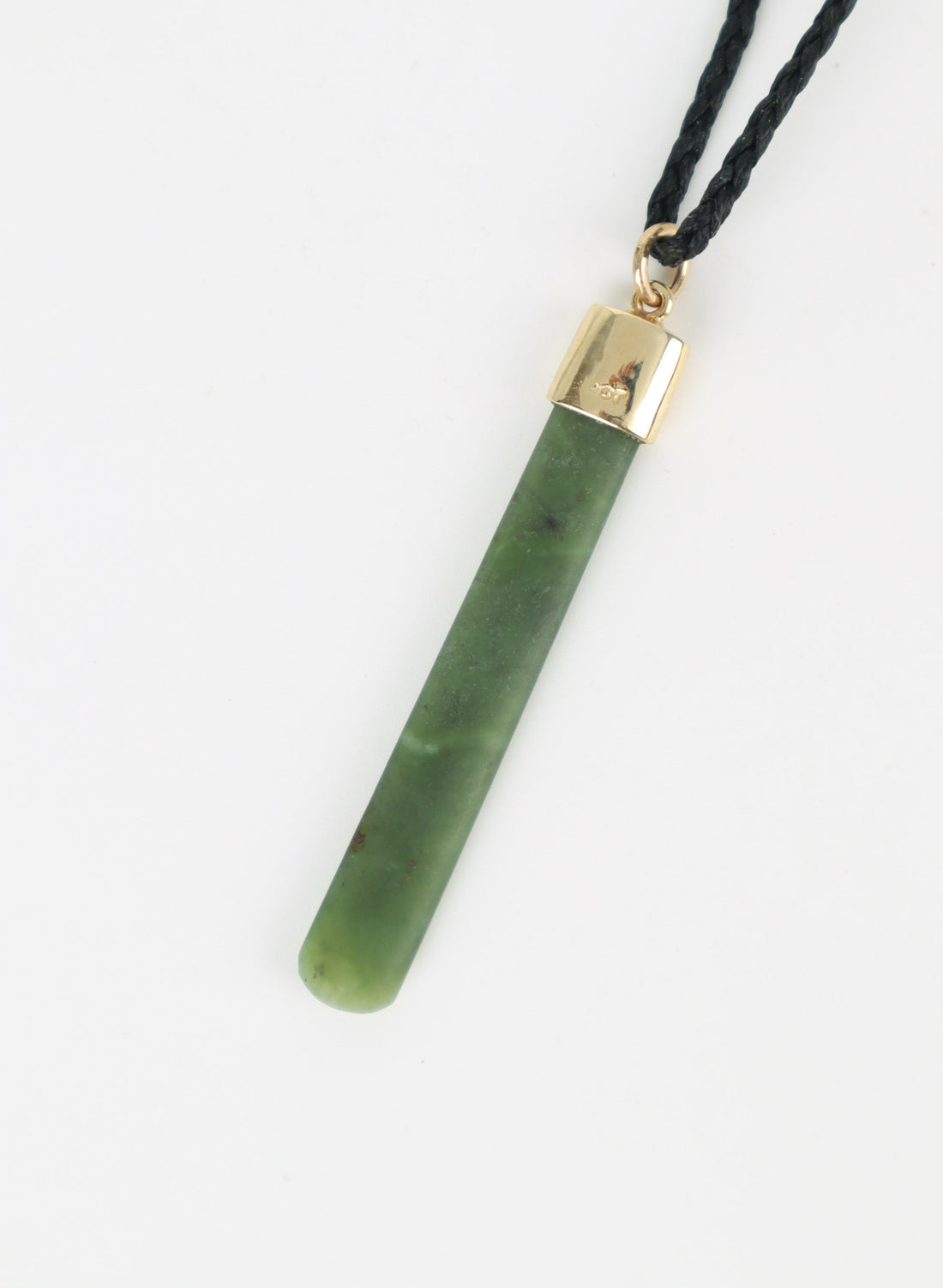 Capped Gold and Pounamu Pendant