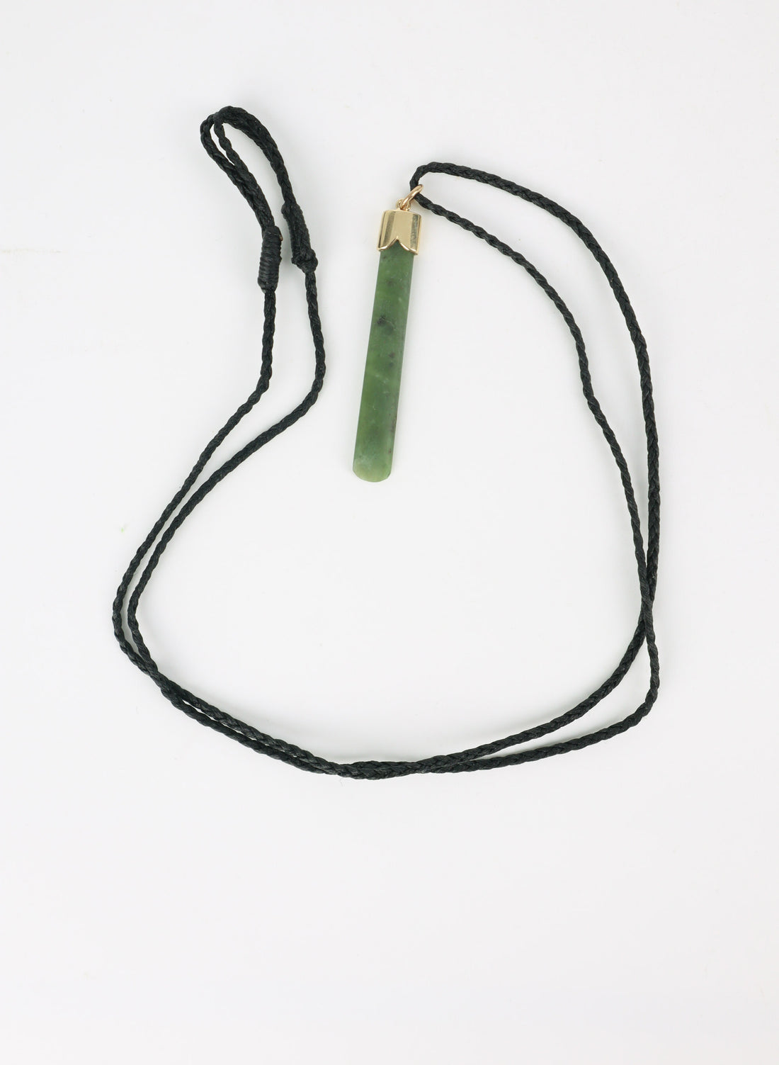 Capped Gold and Pounamu Pendant