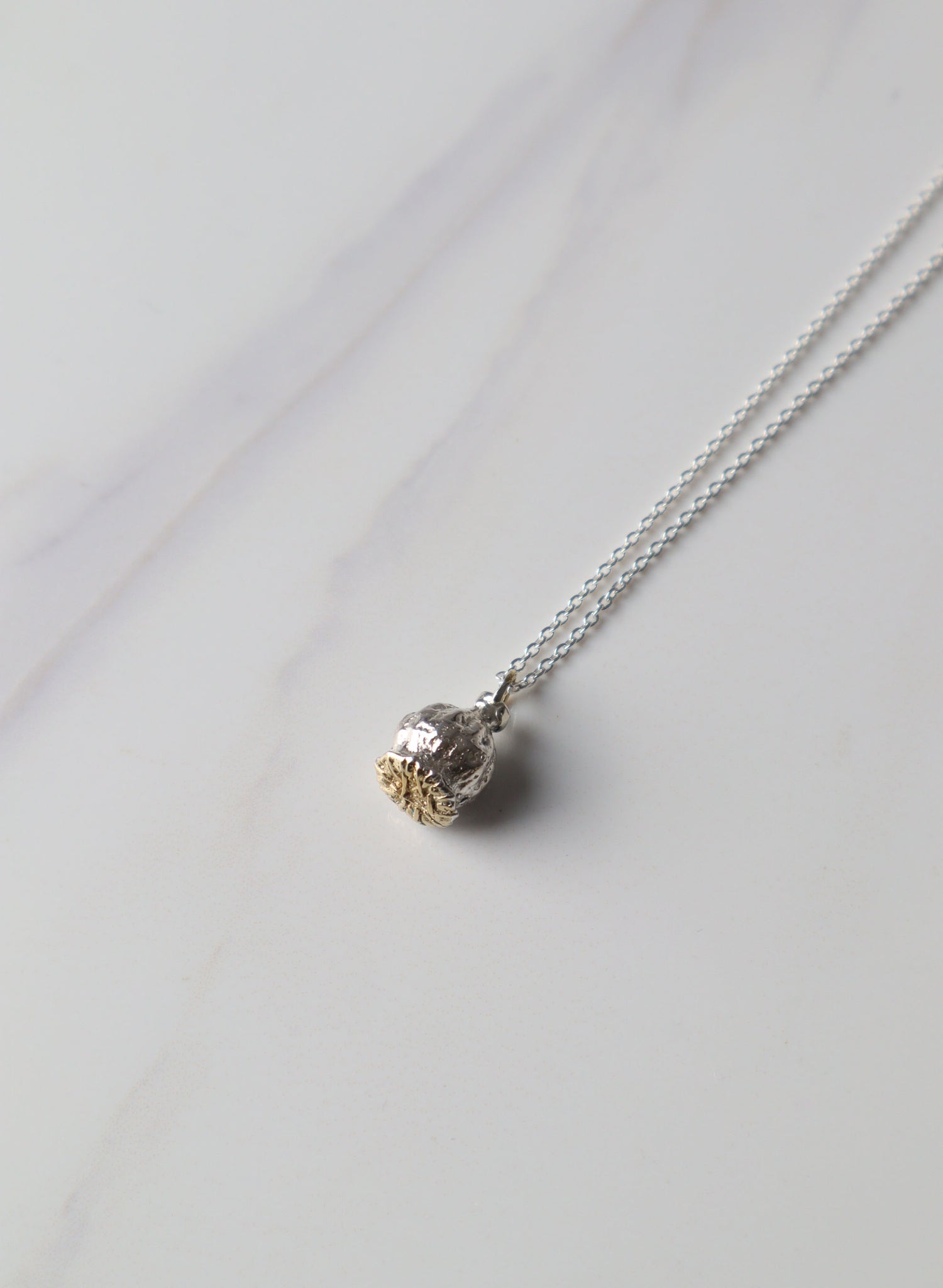 ANZAC Poppy Necklace - Stirling Silver and Gold Plate