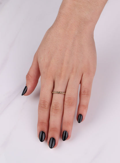 Fluid Stacking Ring + 18ct gold