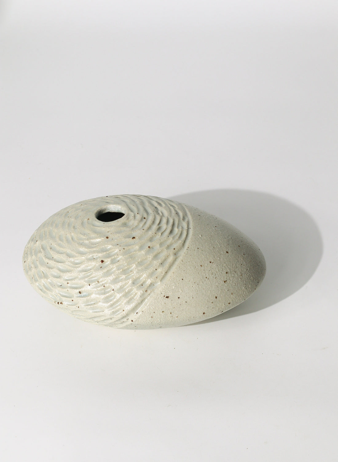 Forage Ceramic Vase Sage Textured Oval Egg