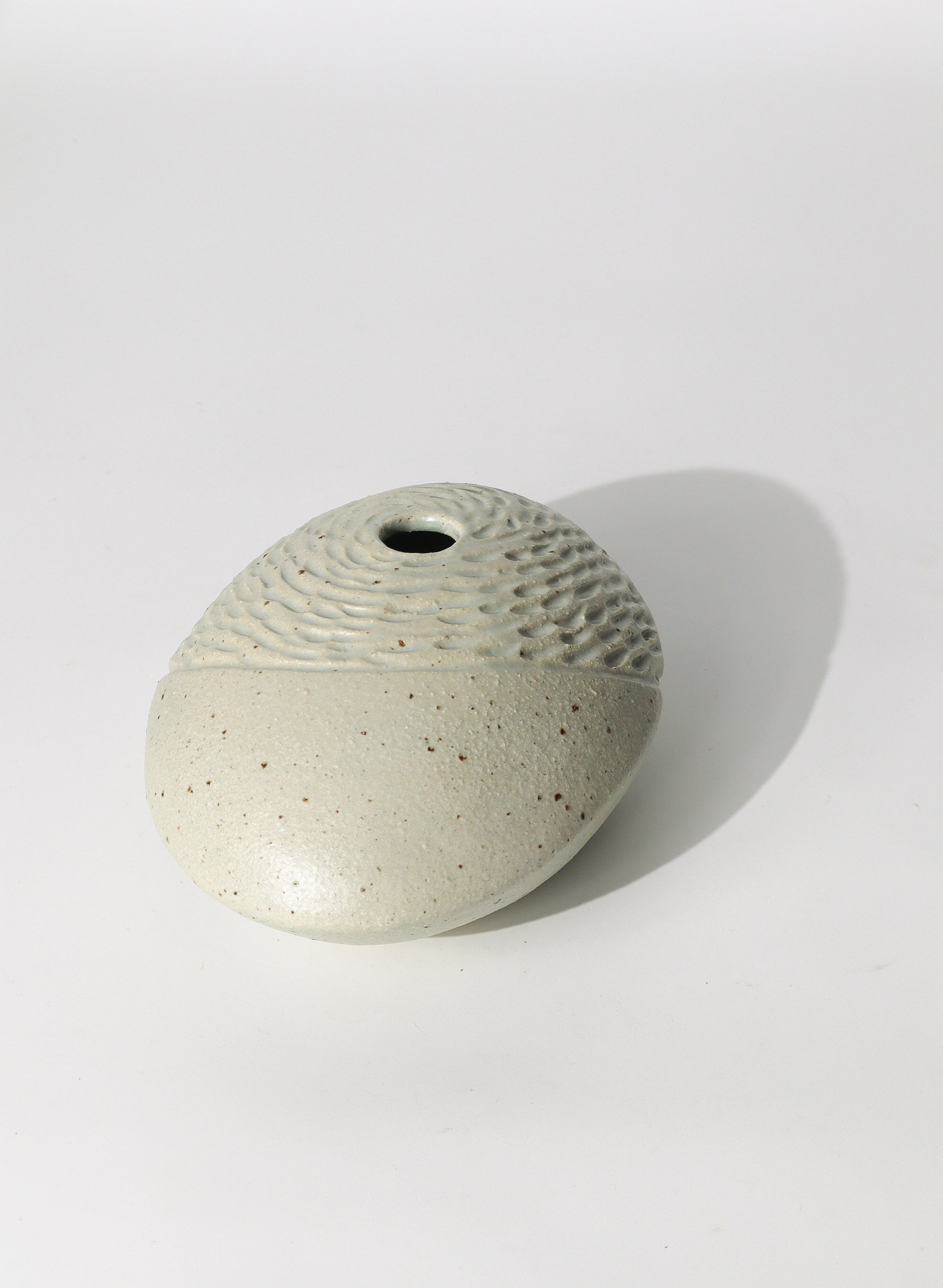 Forage Ceramic Vase Sage Textured Oval Egg